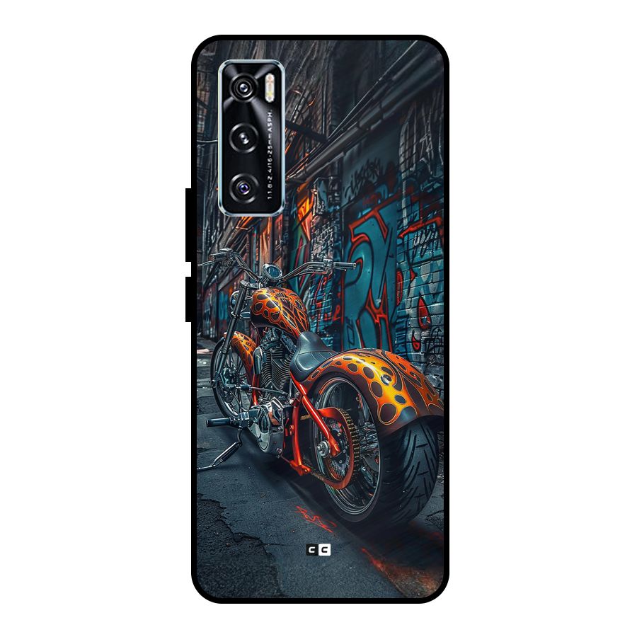 Orange Fatbike Metal Back Case for Vivo V20 SE