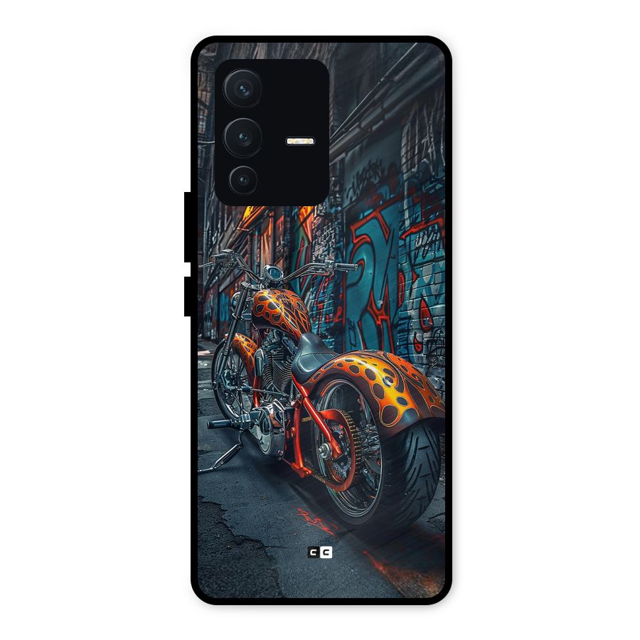Orange Fatbike Metal Back Case for Vivo V23 5G