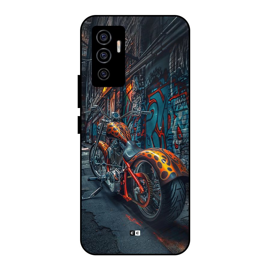 Orange Fatbike Metal Back Case for Vivo V23e