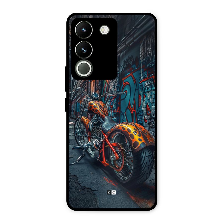 Orange Fatbike Metal Back Case for Vivo Y200
