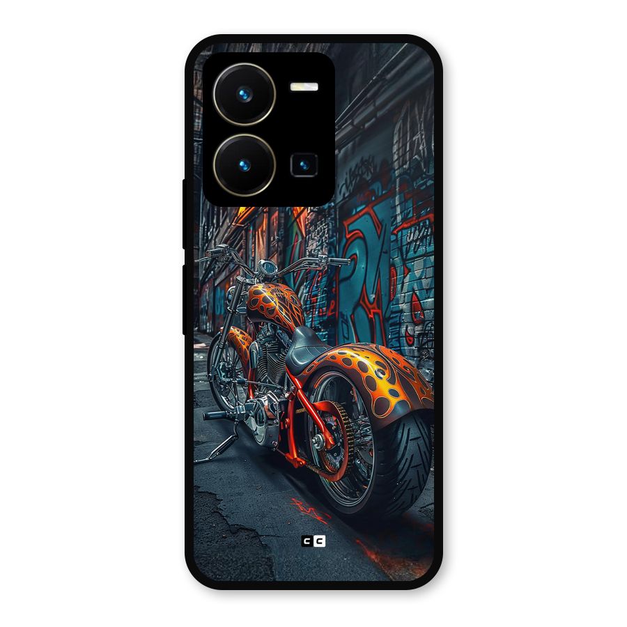 Orange Fatbike Metal Back Case for Vivo Y35