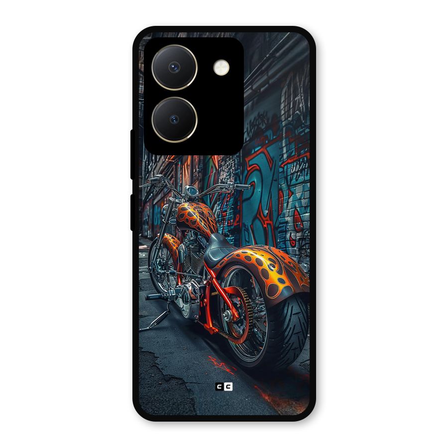 Orange Fatbike Metal Back Case for Vivo Y36