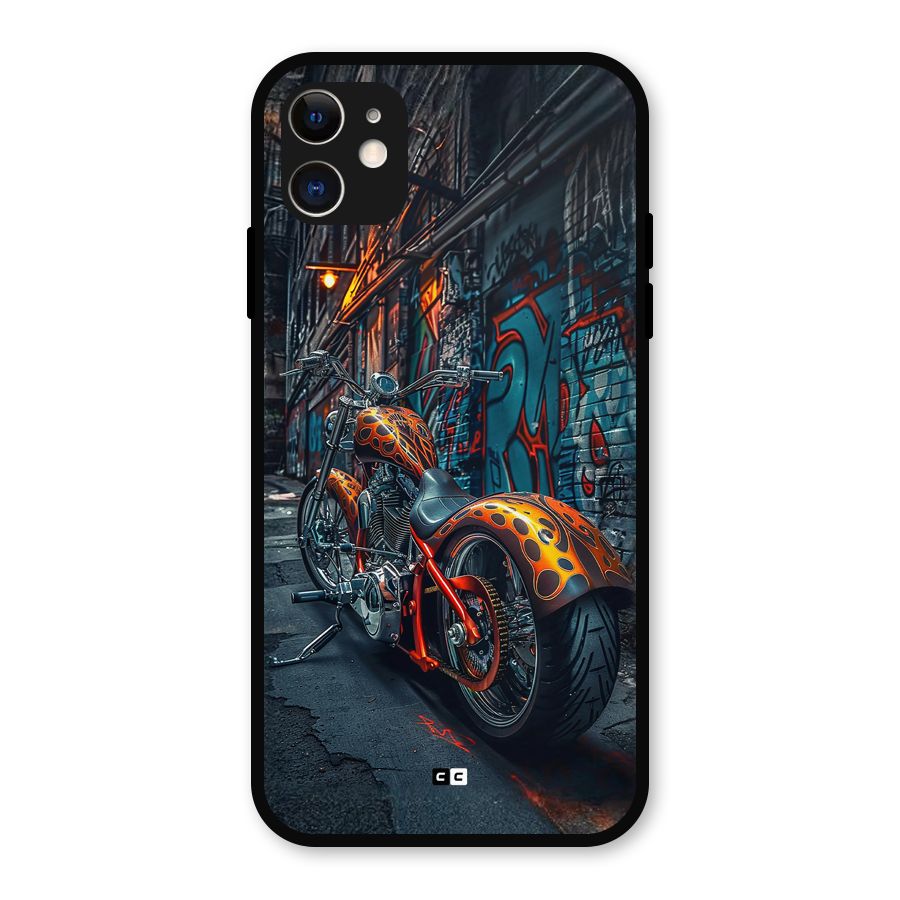 Orange Fatbike Metal Back Case for iPhone 11