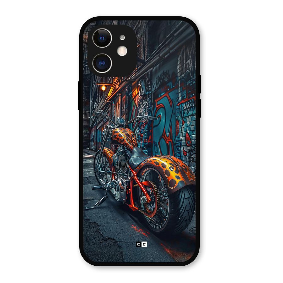 Orange Fatbike Metal Back Case for iPhone 12