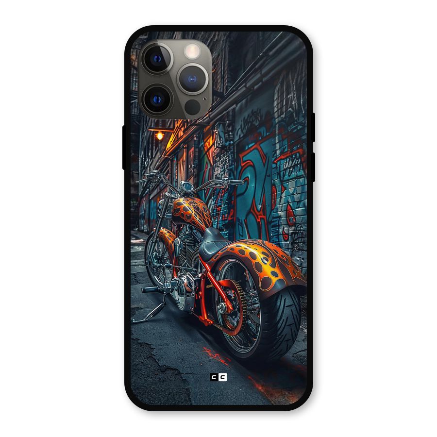 Orange Fatbike Metal Back Case for iPhone 12 Pro