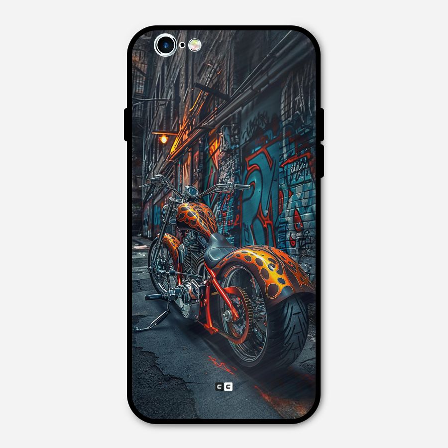 Orange Fatbike Metal Back Case for iPhone 6 6s