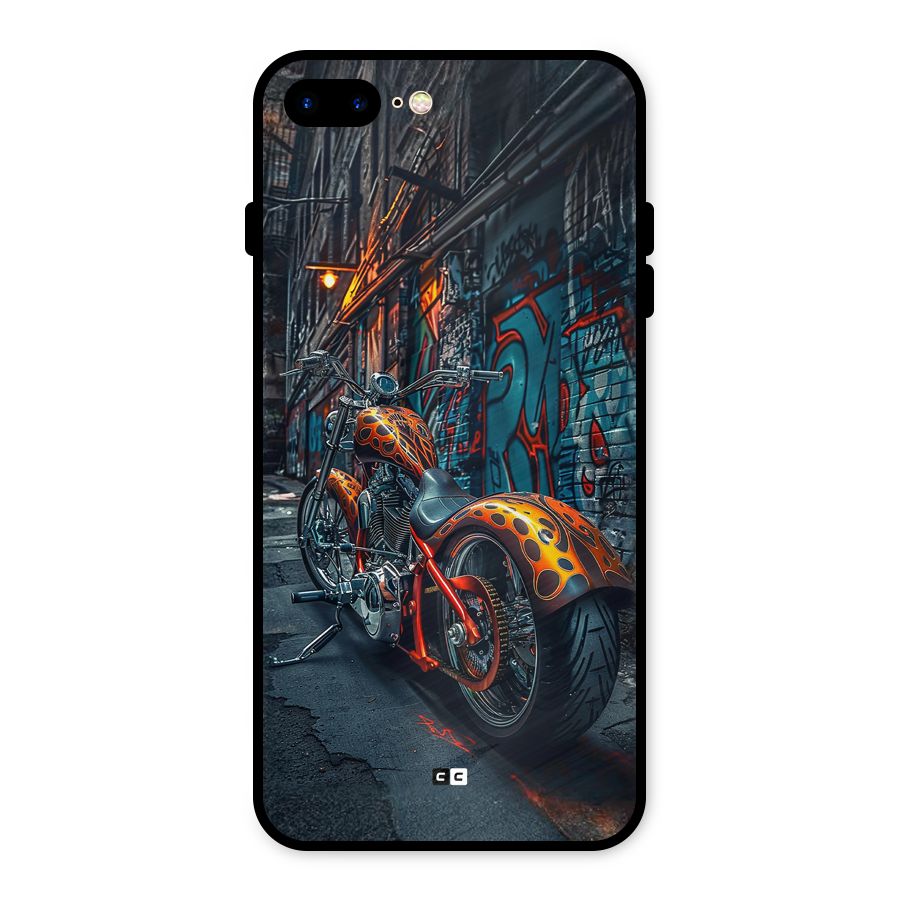 Orange Fatbike Metal Back Case for iPhone 7 Plus