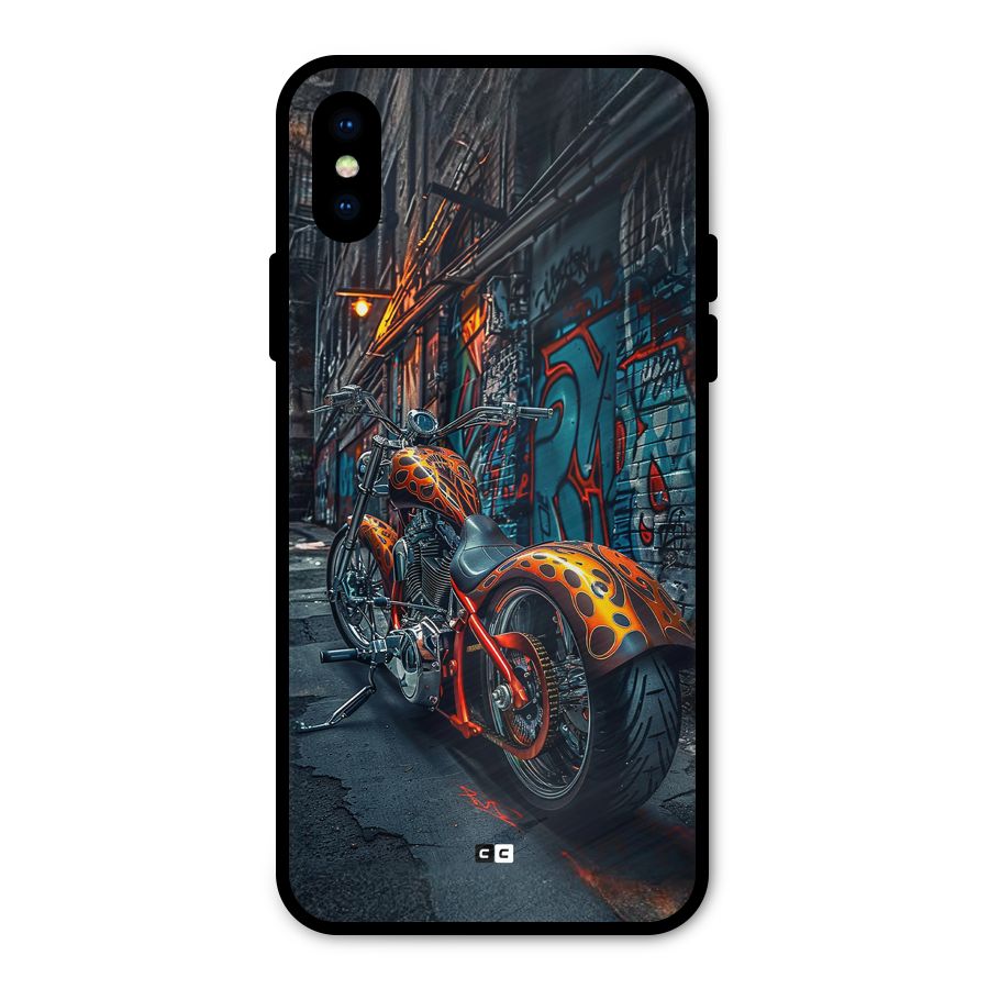 Orange Fatbike Metal Back Case for iPhone X