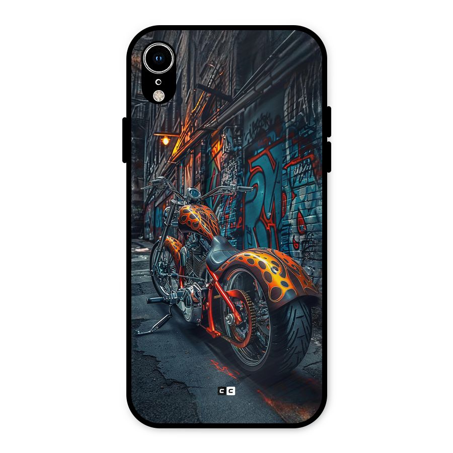 Orange Fatbike Metal Back Case for iPhone XR
