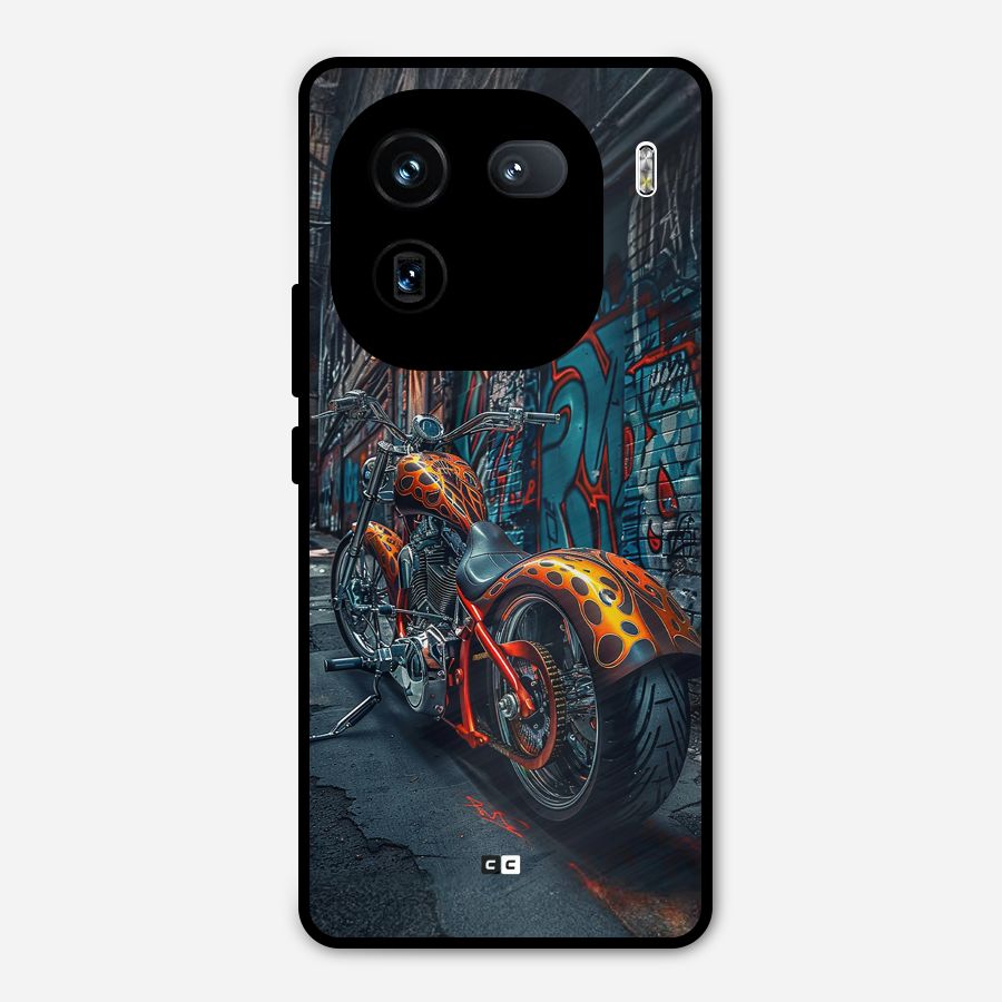 Orange Fatbike Metal Back Case for iQOO 12