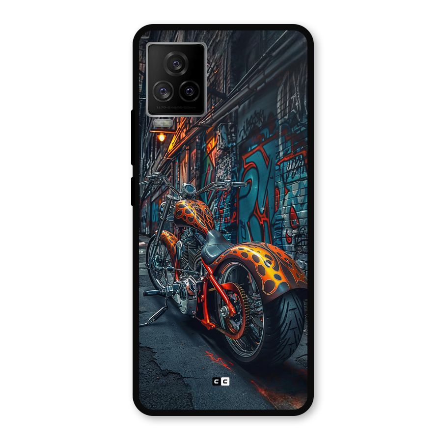 Orange Fatbike Metal Back Case for iQOO 7 Legend 5G