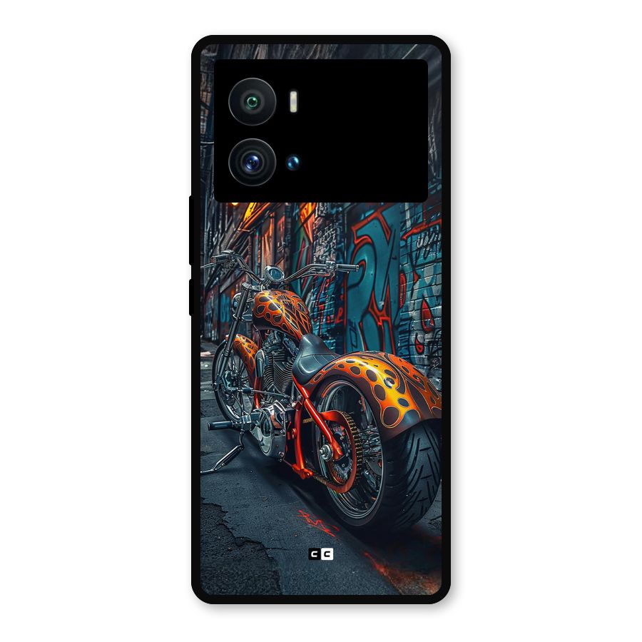 Orange Fatbike Metal Back Case for iQOO 9 Pro