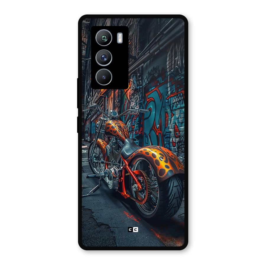 Orange Fatbike Metal Back Case for iQOO 9 SE