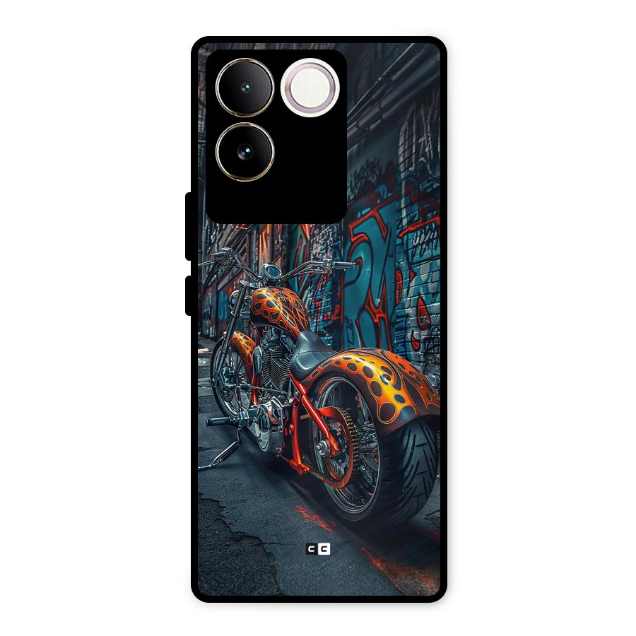 Orange Fatbike Metal Back Case for iQOO Z7 Pro