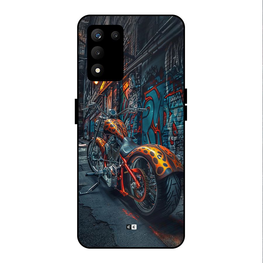 Orange Fatbike Metal Back Case for realme 9 5G SE