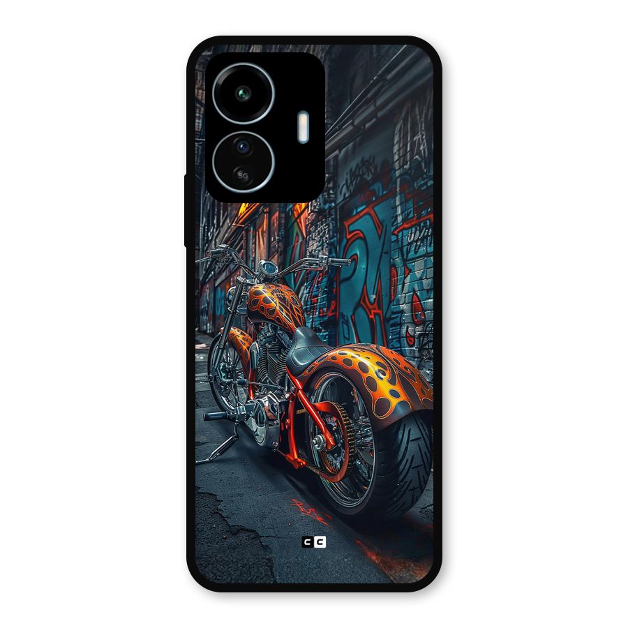 Orange Fatbike Metal Back Case for vivo iQOO Z6 Lite 5G