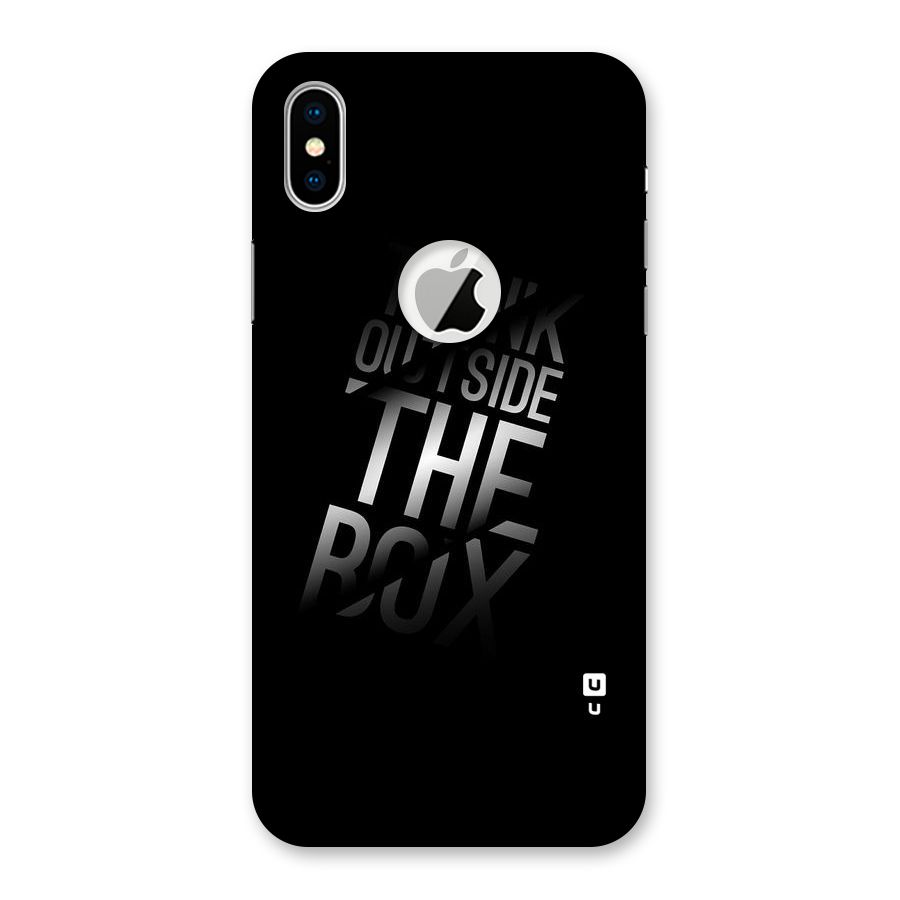 Outside The Box Back Case for iPhone XS Logo Cut