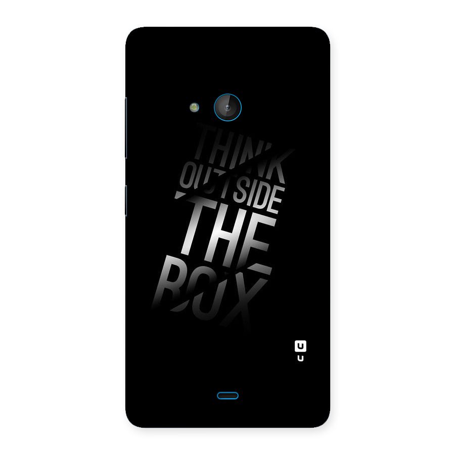 Outside The Box Thinking Back Case for Lumia 540