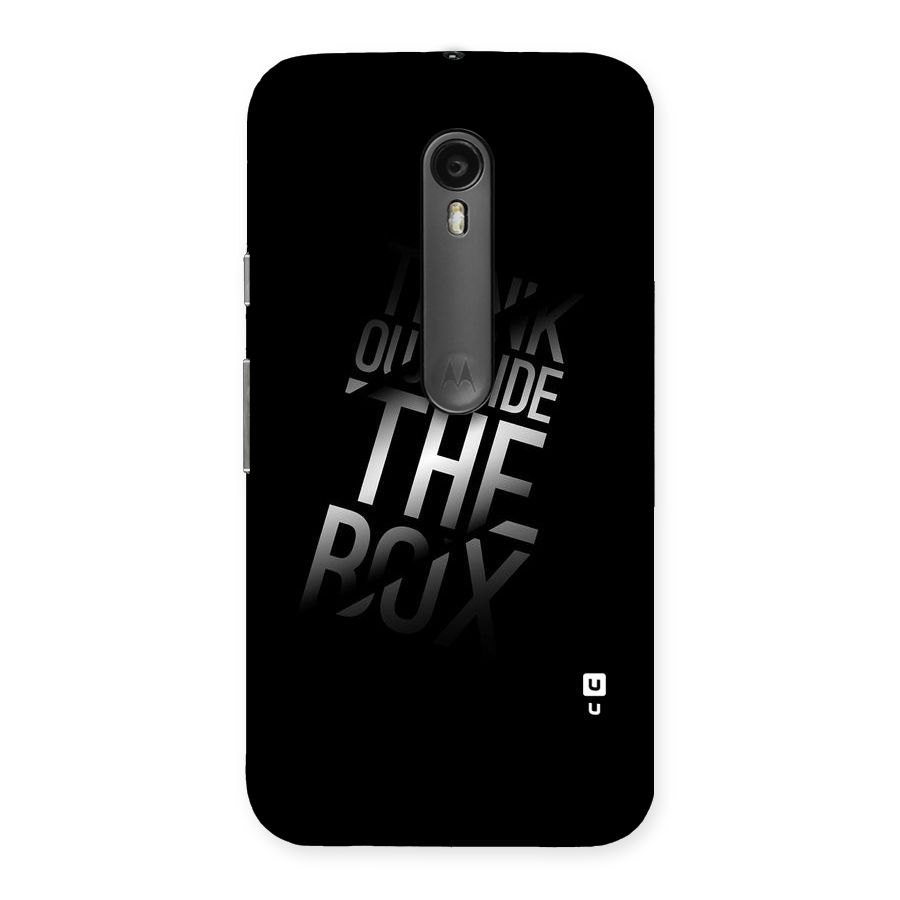 Outside The Box Thinking Back Case for Moto G3