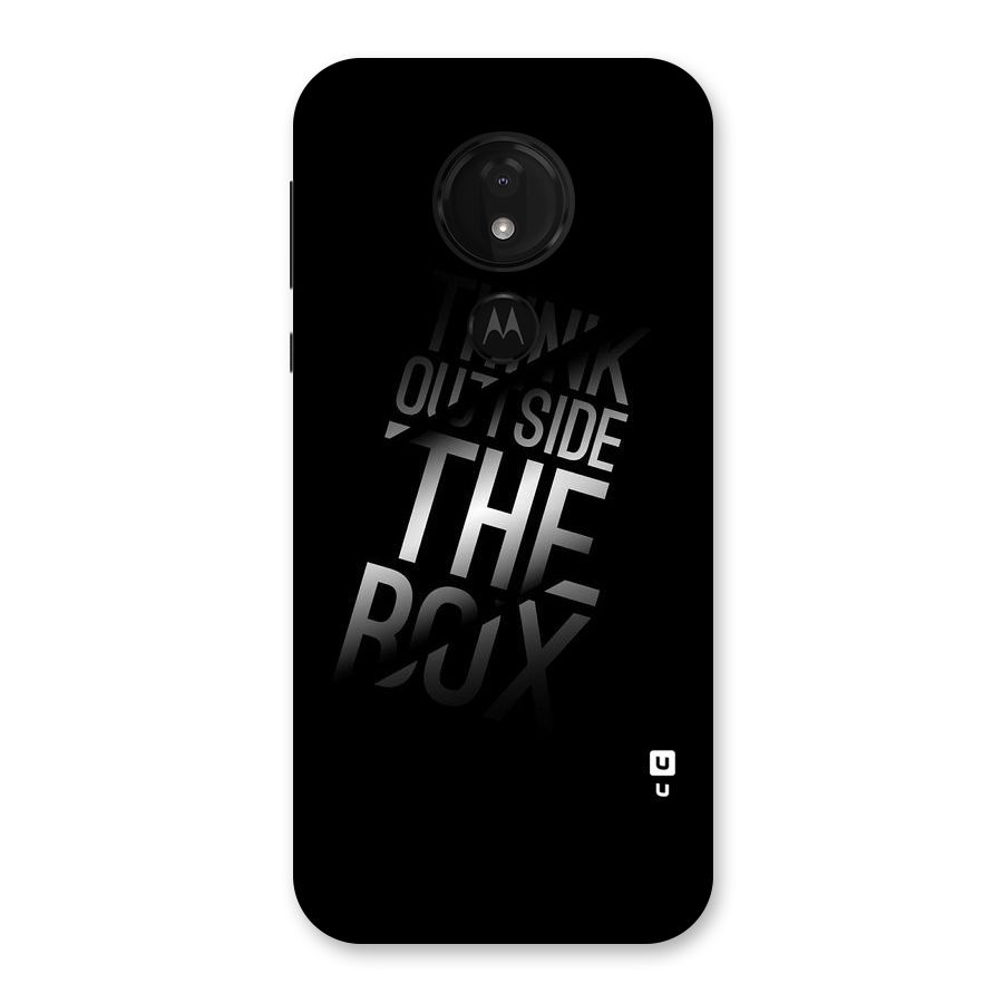 Outside The Box Thinking Back Case for Moto G7 Power