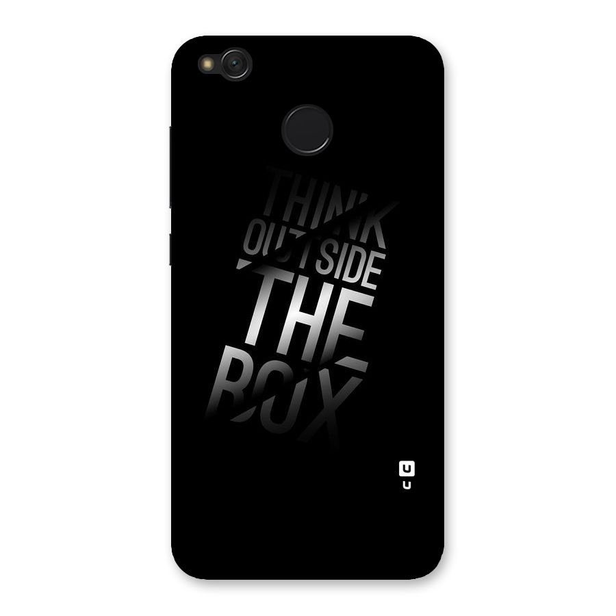 Outside The Box Thinking Back Case for Redmi 4