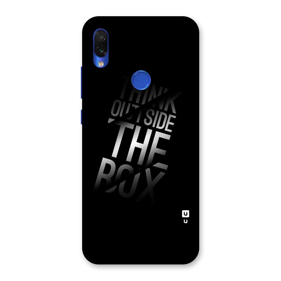 Outside The Box Thinking Back Case for Redmi Note 7S