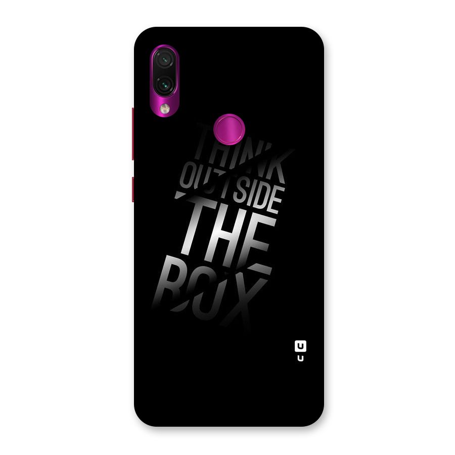 Outside The Box Thinking Back Case for Redmi Note 7 Pro