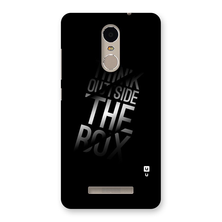 Outside The Box Thinking Back Case for Xiaomi Redmi Note 3