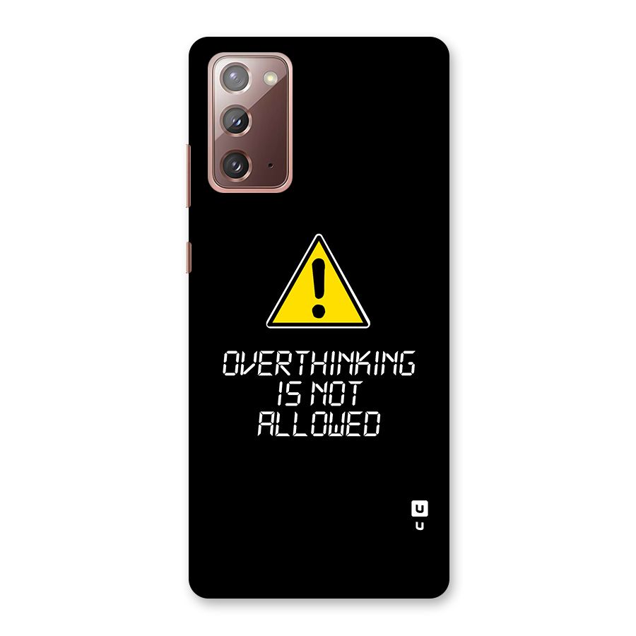 Over Thinking Back Case for Galaxy Note 20