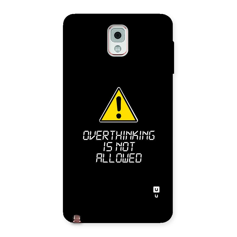 Over Thinking Back Case for Galaxy Note 3