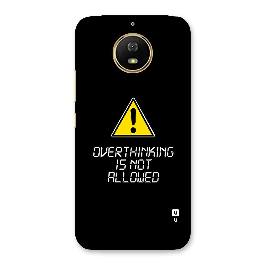 Over Thinking Back Case for Moto G5s