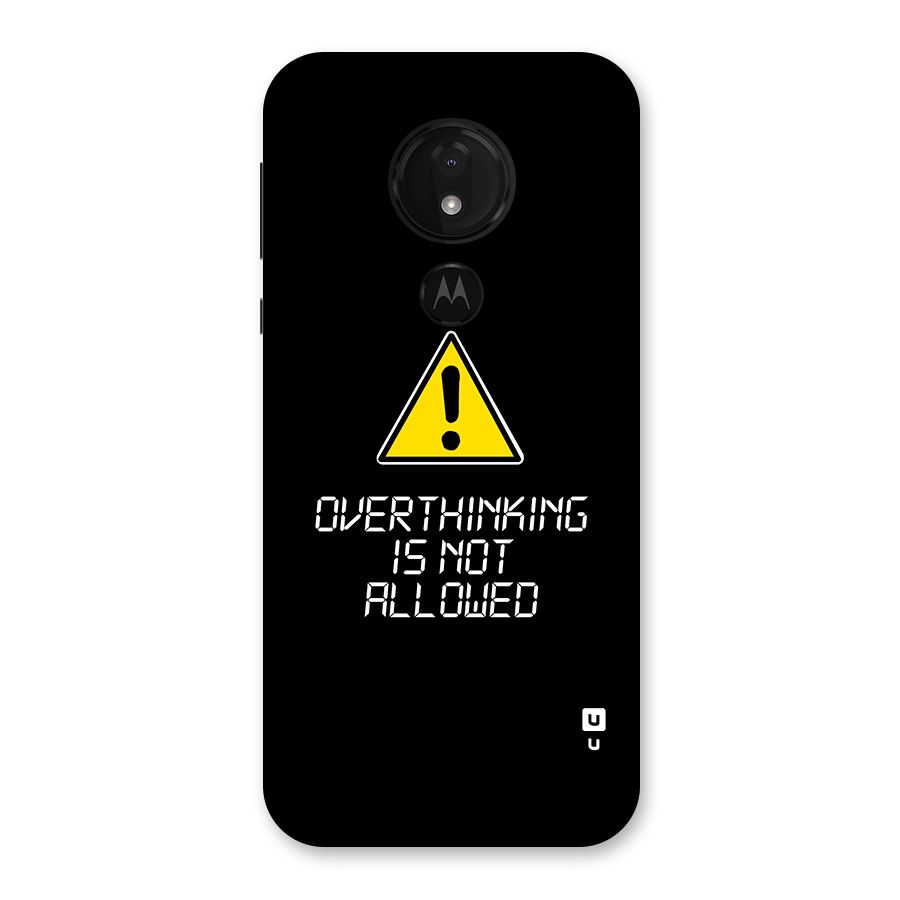 Over Thinking Back Case for Moto G7 Power