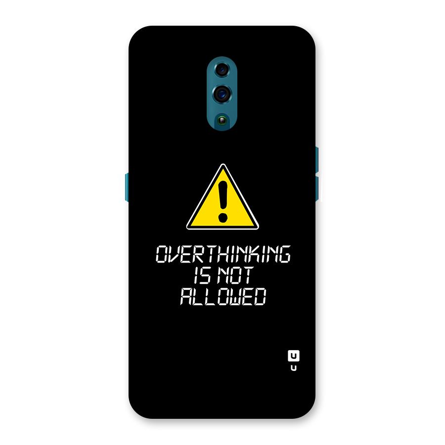 Over Thinking Back Case for Oppo Reno