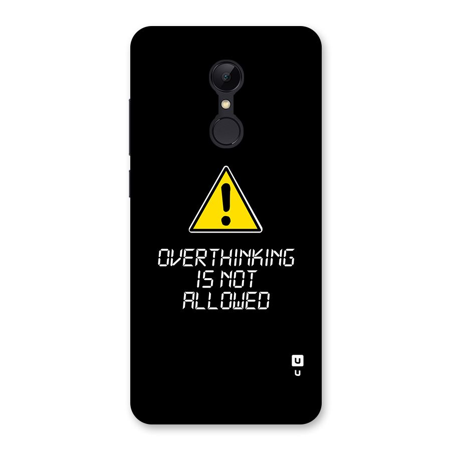Over Thinking Back Case for Redmi 5