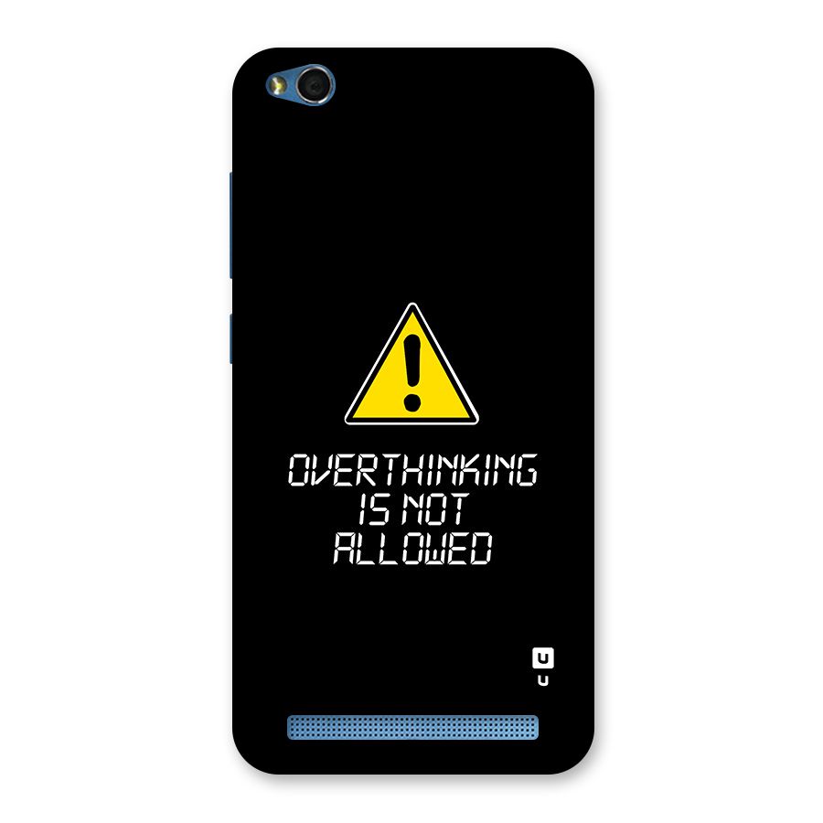 Over Thinking Back Case for Redmi 5A