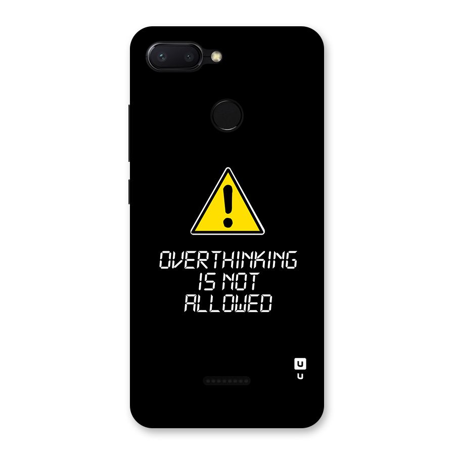 Over Thinking Back Case for Redmi 6