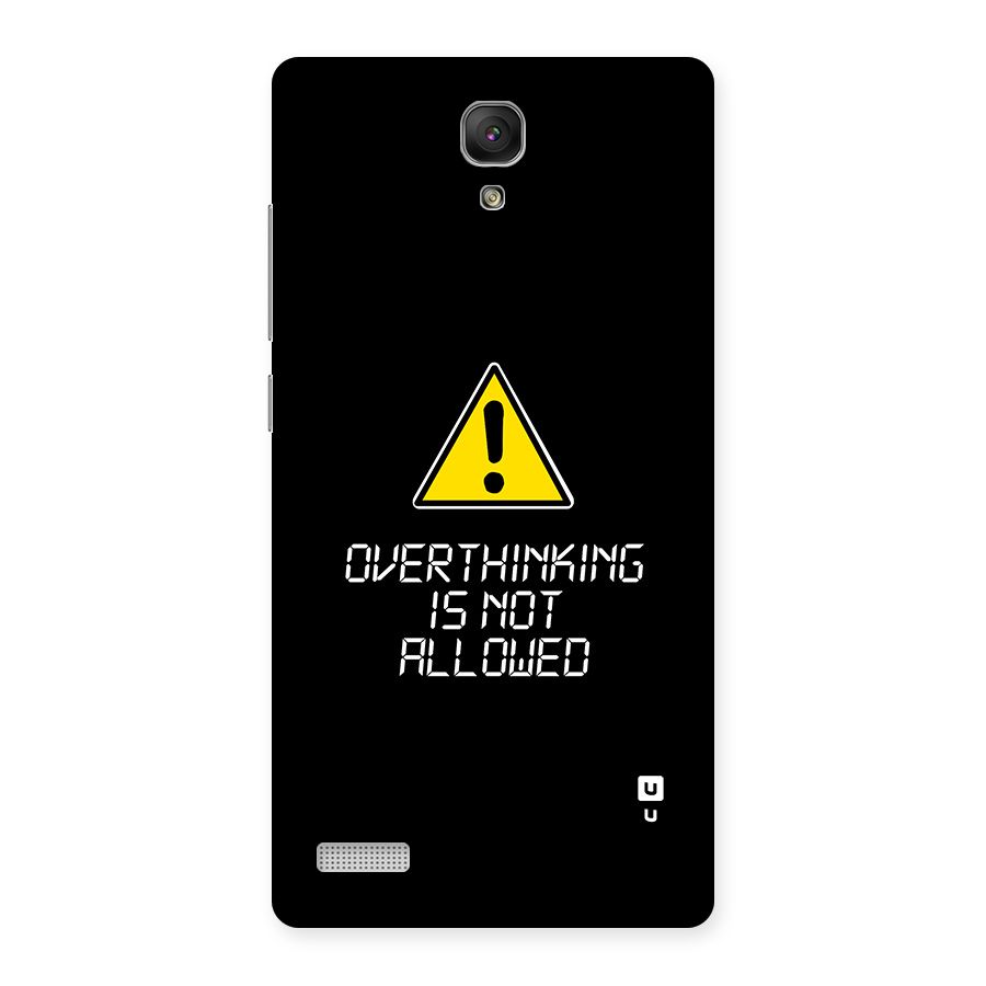 Over Thinking Back Case for Redmi Note Prime