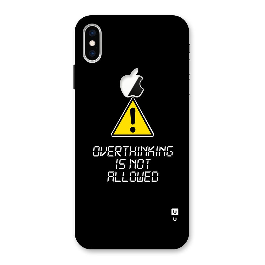 Over Thinking Back Case for iPhone XS Max Apple Cut