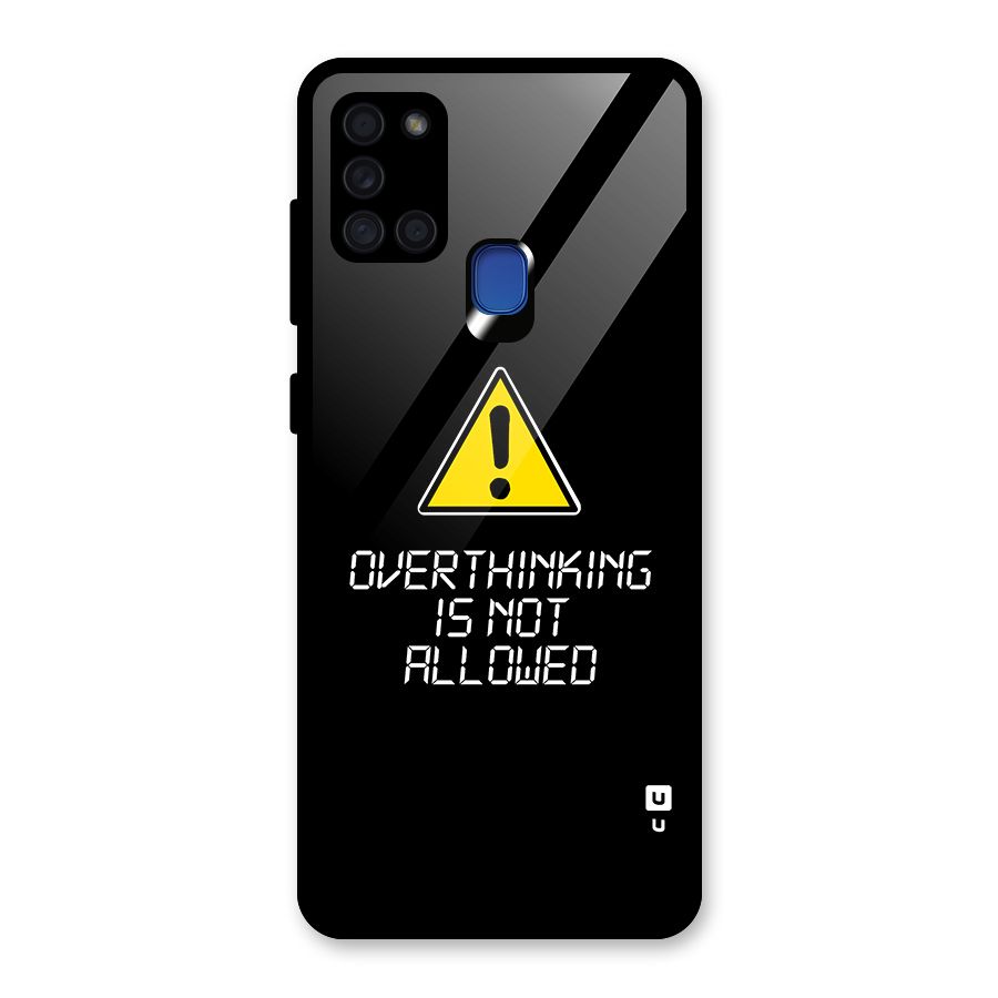 Over Thinking Glass Back Case for Galaxy A21s
