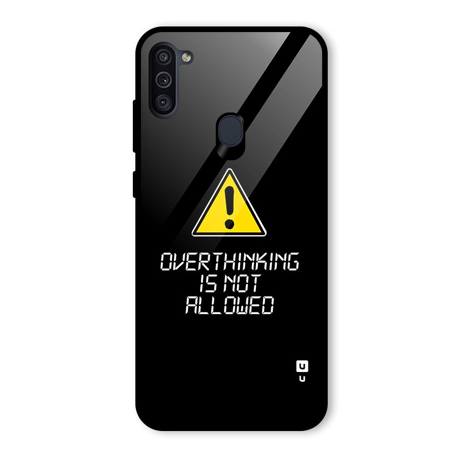 Over Thinking Glass Back Case for Galaxy M11