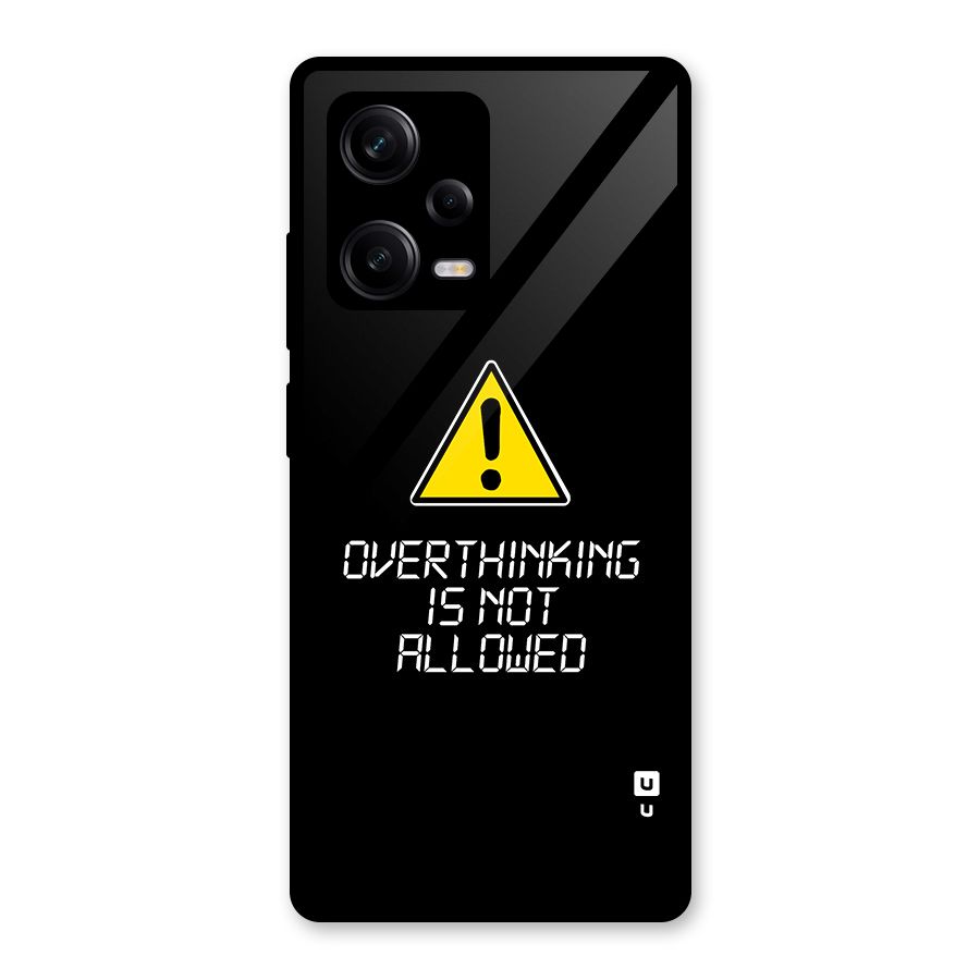 Over Thinking Glass Back Case for Redmi Note 12 Pro