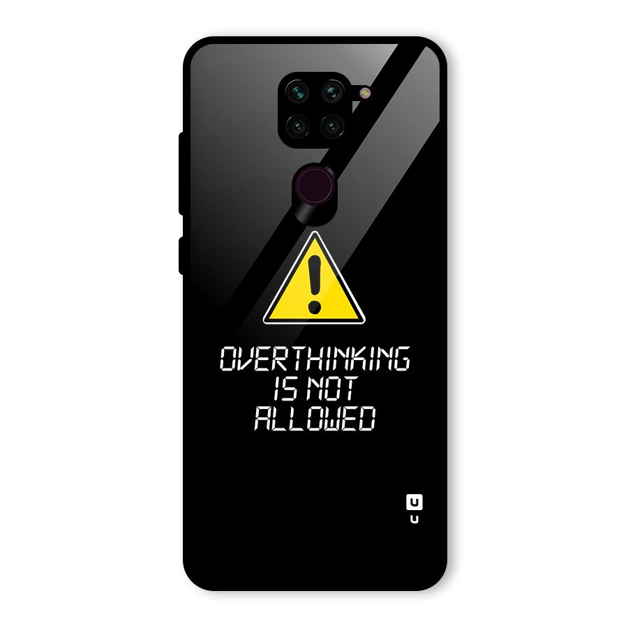 Over Thinking Glass Back Case for Redmi Note 9