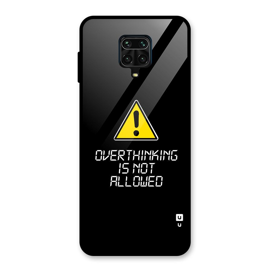 Over Thinking Glass Back Case for Redmi Note 9 Pro