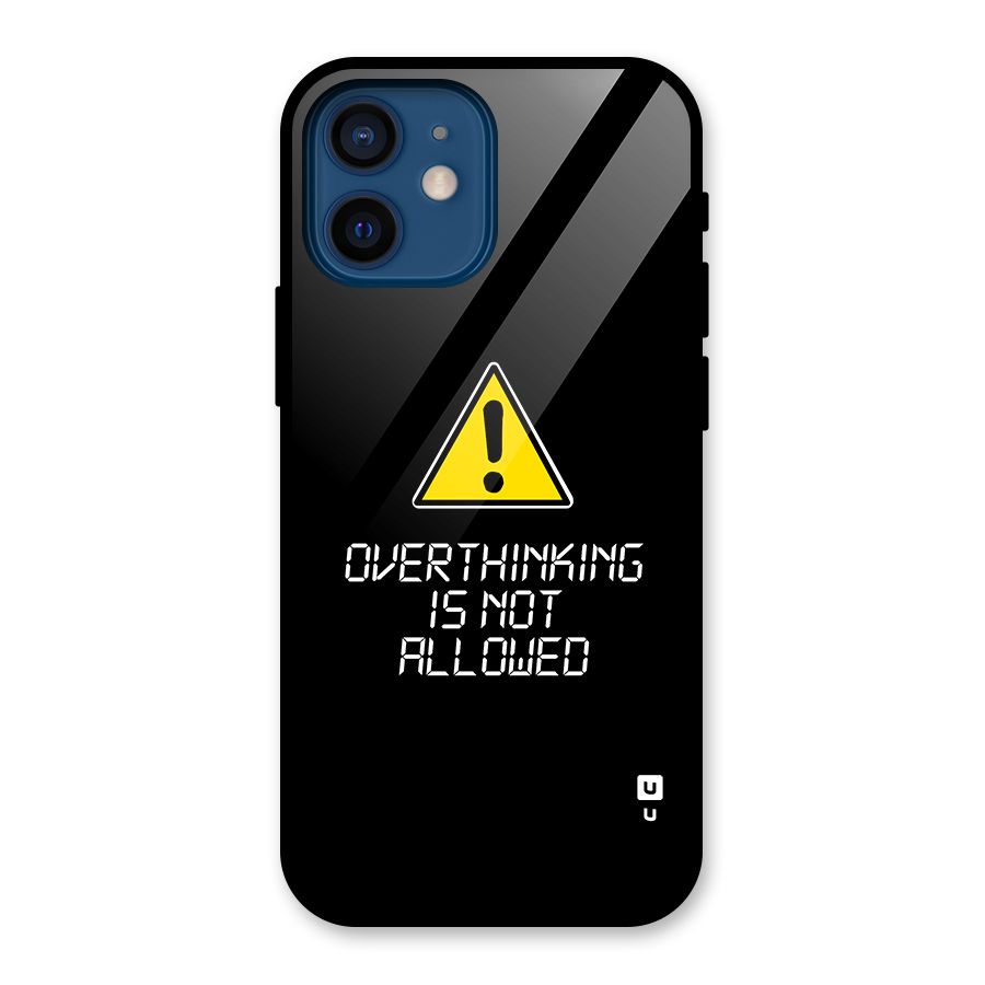 Over Thinking Glass Back Case for iPhone 12 Mini