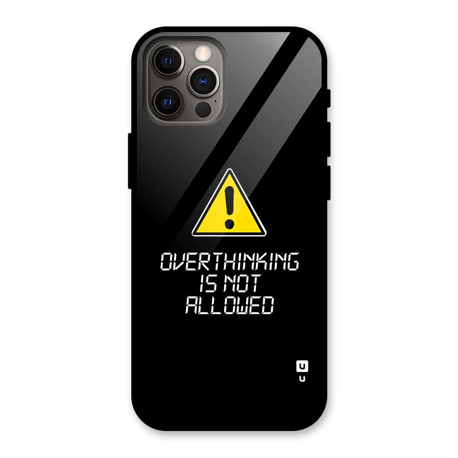 Over Thinking Glass Back Case for iPhone 12 Pro