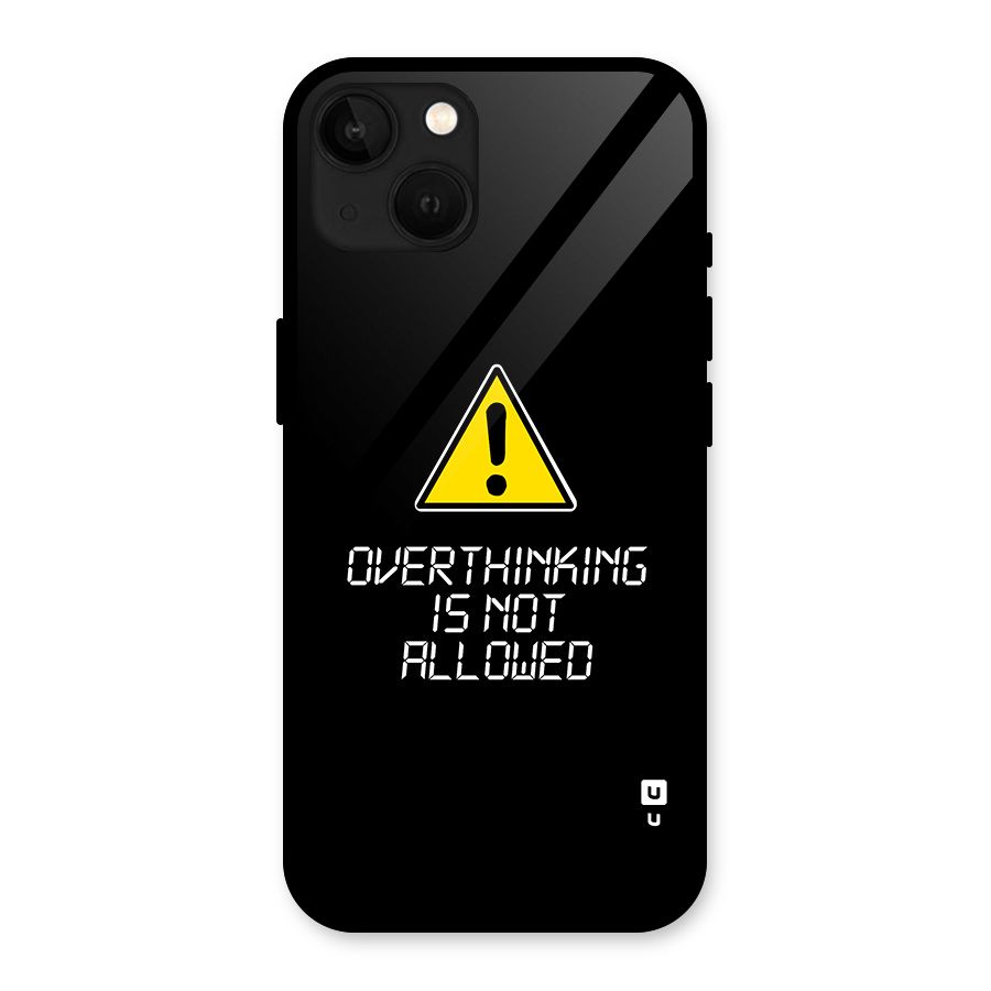 Over Thinking Glass Back Case for iPhone 13
