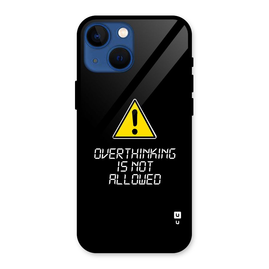 Over Thinking Glass Back Case for iPhone 13 Mini