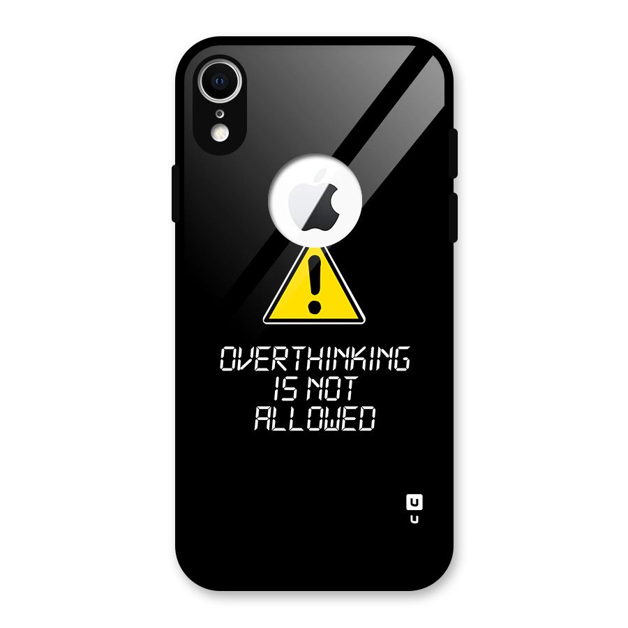 Over Thinking Glass Back Case for iPhone XR Logo Cut