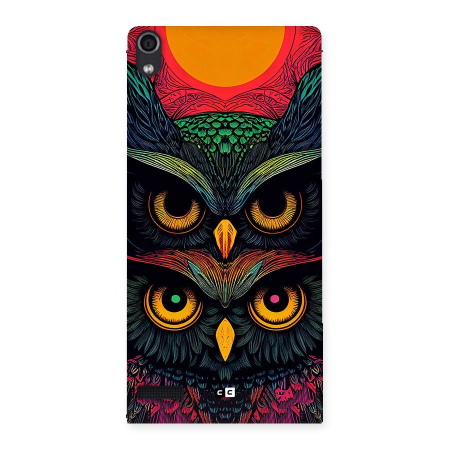 Owl Soul Art Illustration Back Case for Ascend P6