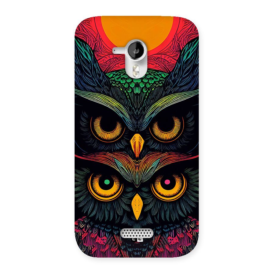 Owl Soul Art Illustration Back Case for Canvas HD A116